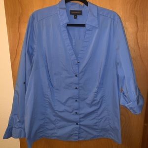 Blue button up shirt